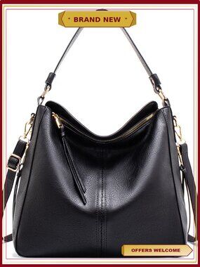 Soft Leather Crossbody Bag Large Capacity Messenger Shoulder Purse Tassel Zip
